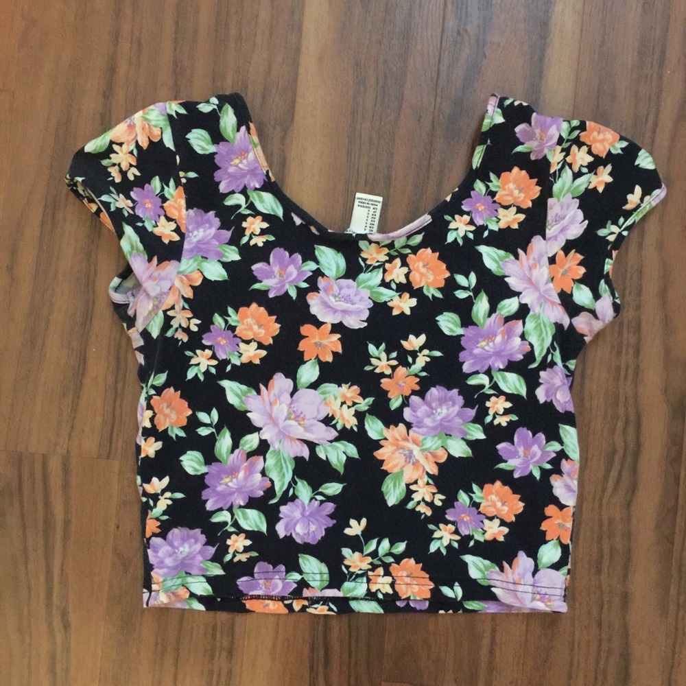 Floral forever 21 crop top